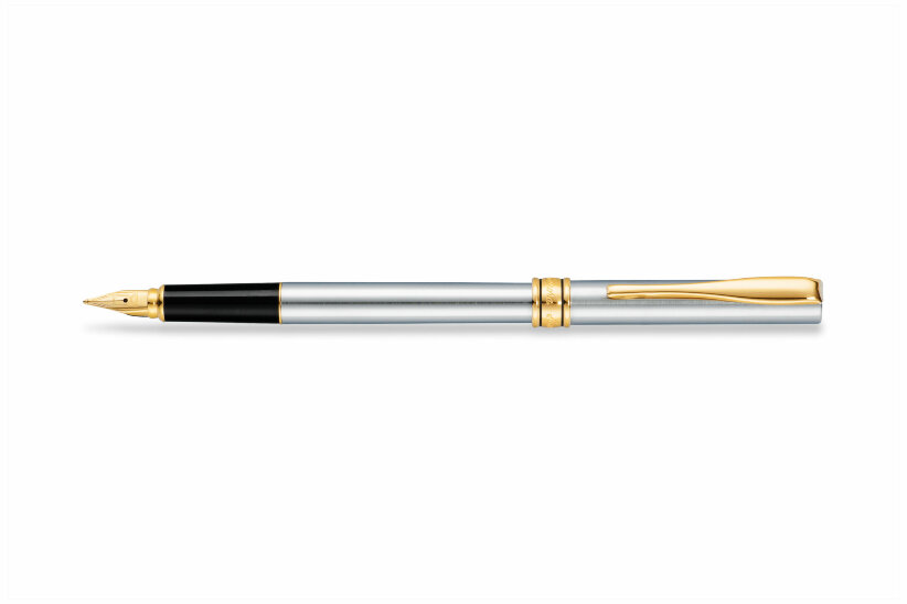 Перьевая ручка Aurora Magellano Chromed Barrel and Cap with Satin Finish Gold Plat (AU A10 1*)