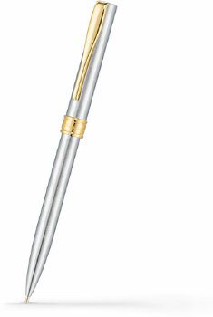 Шариковая ручка Aurora Magellano Chromed Barrel and Cap with Satin Finish Gold Plated Trim (AU A51)
