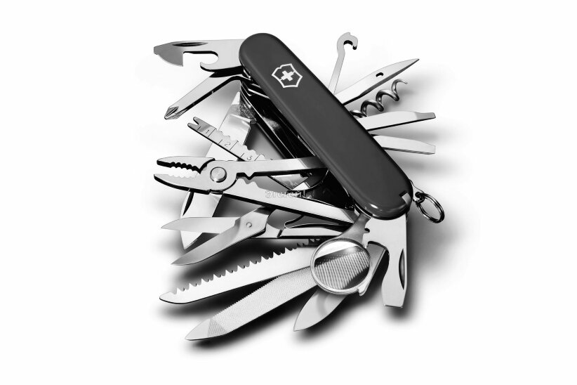 Нож Victorinox SwissChamp черный, 1.6795.3, 91 мм, 33 функций, черный.