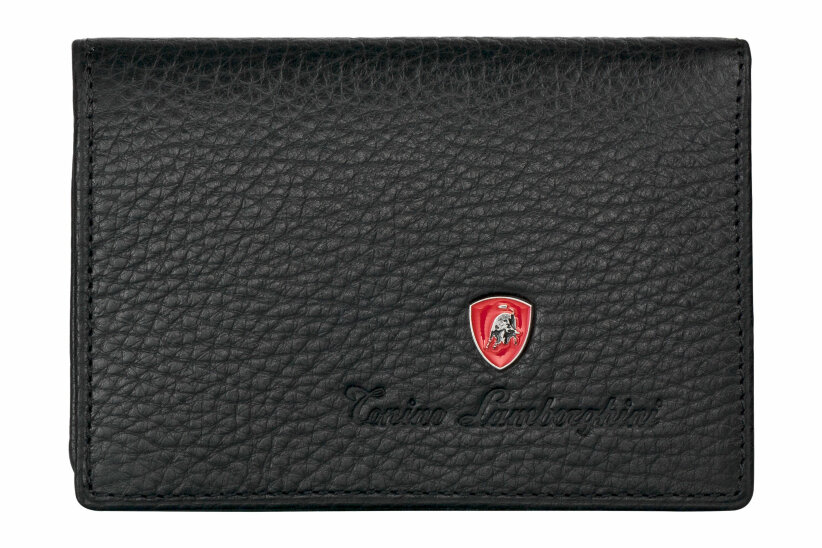 Визитница Tonino Lamborghini Sport Elegance Black, натуральная кожа.