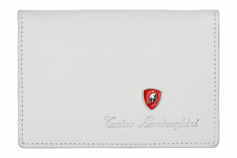 Визитница Tonino Lamborghini Portanotes - Portadocumenti White, натуральная кожа.