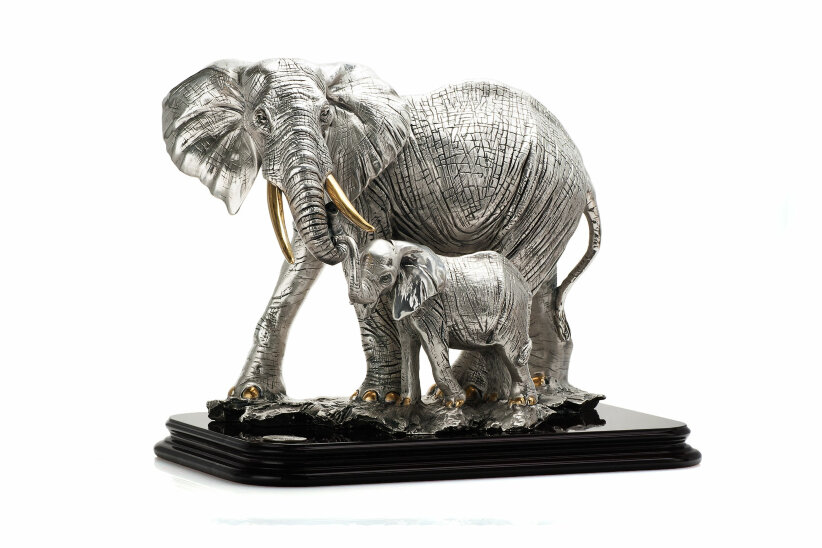 Статуэтка Brunel "Слониха со слоненком", высота:3 см, BN ST/148.