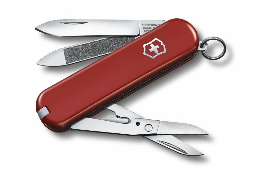 Нож Victorinox Nailclip Executive 81, 0.6423, 65 мм, 7 функций, красный.