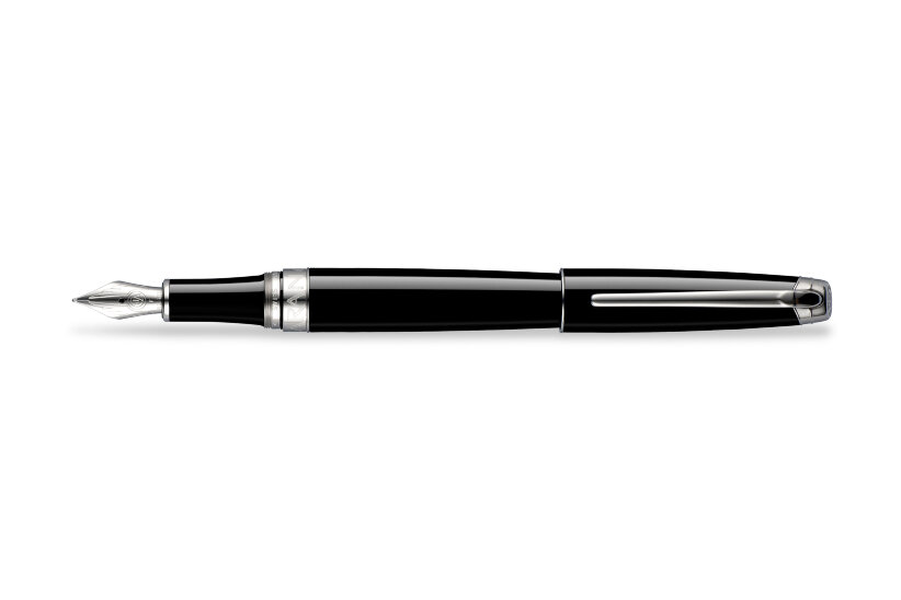 Перьевая ручка Caran d'Ache Leman Black Silver Plate (CR 4799-772),(CR 4799-782)