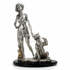 Статуэтка Krisa "Девочка с пантерой", высота:42 см, BN ST/223.