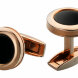 Запонки Colibri Hampton Black Onyx Rose Gold Stainless Steel, CB C-10020CL.