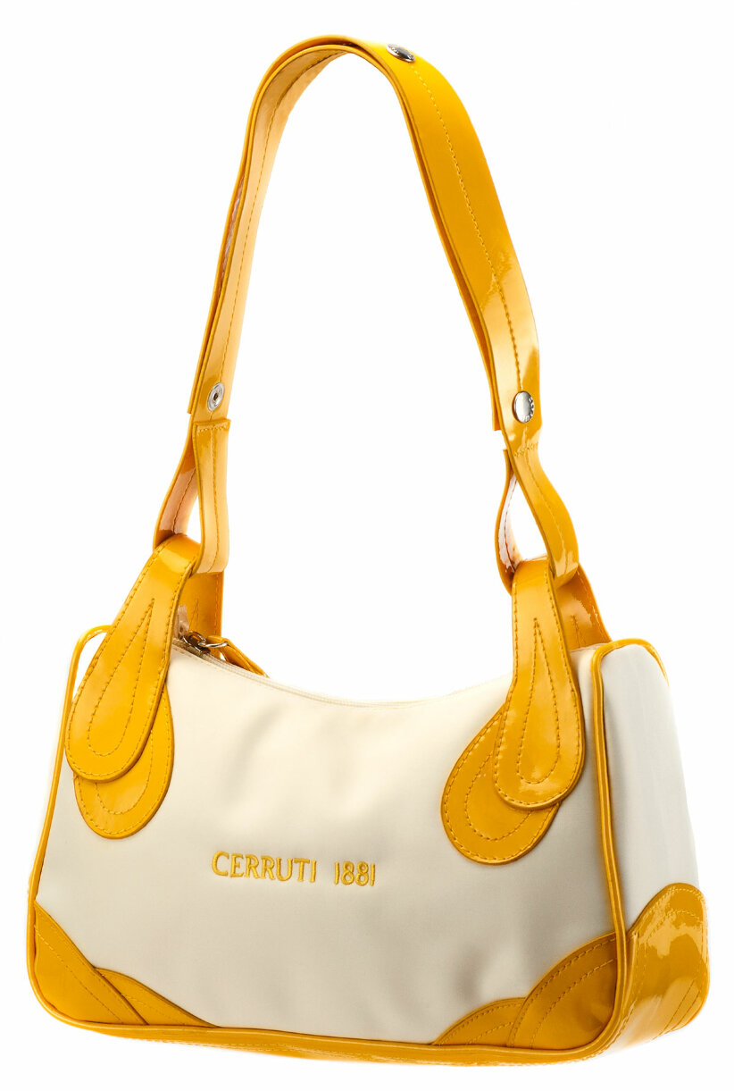 Сумка Cerruti Summer Yellow, 7х16 см, натуральная кожа, желтый.