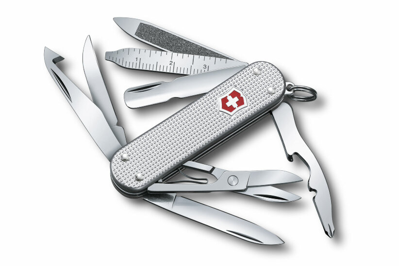 Нож Victorinox MiniChamp, 0.6381.26, 58 мм, 14 функций, серебристый.