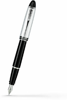 Перьевая ручка Aurora Ipsilon Black Resin Chrome Cap Chrome Plated Trim (AU B11-CM)