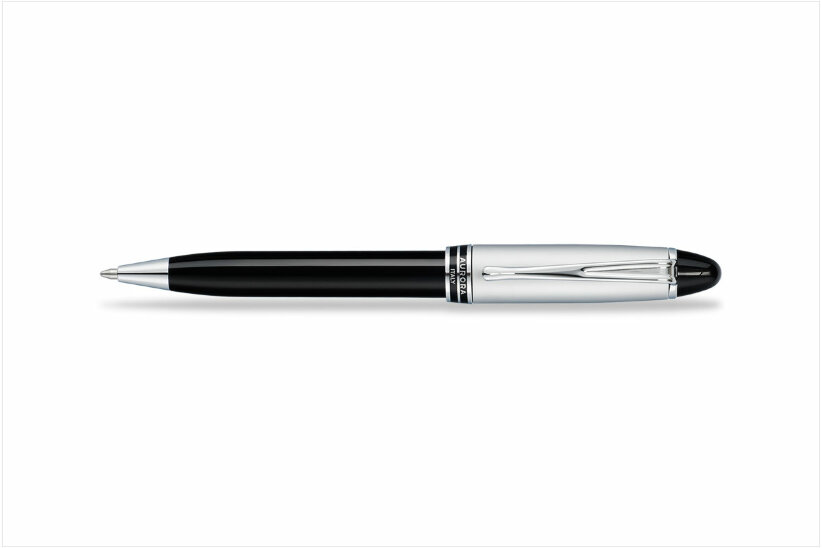 Шариковая ручка Aurora Ipsilon Black Resin Chrome Cap Chrome Plated Trim (AU B31-СP)