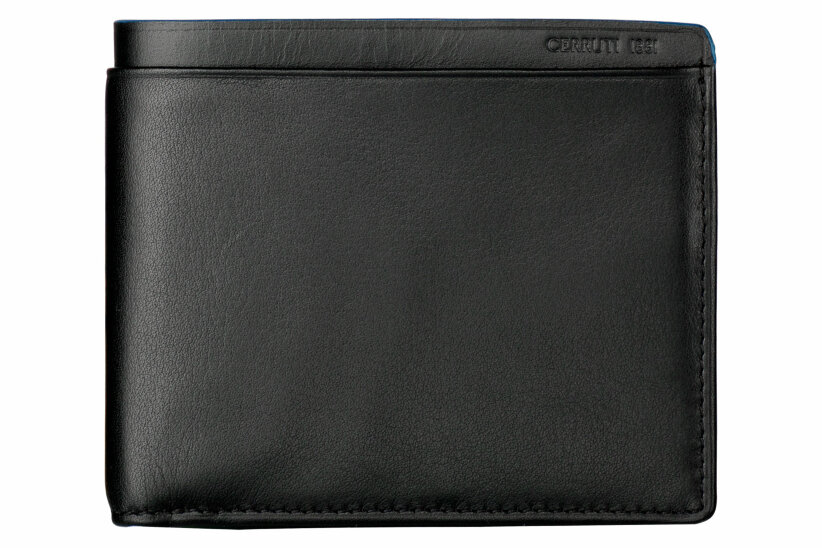 Портмоне Cerruti Pocket Black, 9х11 см, кожа.