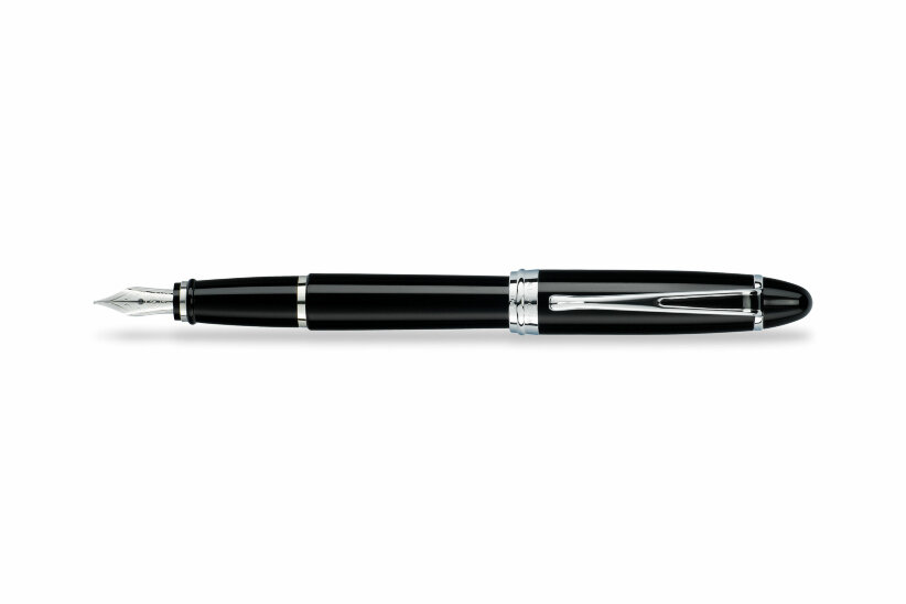 Перьевая ручка Aurora Ipsilon Deluxe Black Barrel Chrome Plated Trim (AU B12-CM)