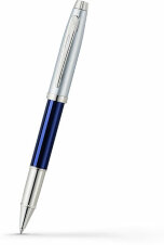 Ручка-роллер Sheaffer 100 Brushed Chrome Plated Cap Blue Barrel Nickel Plat (SH E1930851-30)