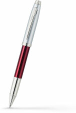 Ручка-роллер Sheaffer 100 Brushed Chrome Plated Cap Red Barrel Nickel Plate (SH E1930751-30)