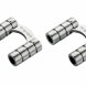 Запонки Porsche Design Grooves Stainless Steel & Onyx, PD 4046901050191.