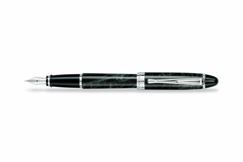 Перьевая ручка Aurora Ipsilon Marbled Grey Chrome Plated Trim (AU B13-CGM)