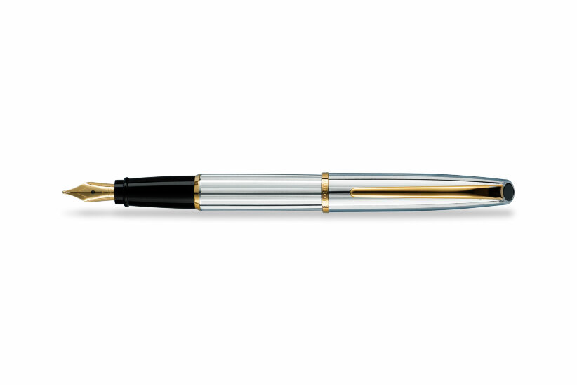 Перьевая ручка Aurora Style Chrome Plated Barrel and Cap Gold Plated Trim (AU E14-M)