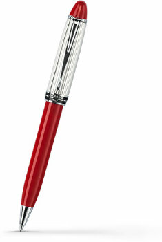 Шариковая ручка Aurora Ipsilon Red Barrel Silver Cap Linear Pattern (AU B34-CRP)