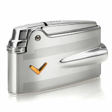 Зажигалка газовая Ronson Premier Varaflame Chrome engine - turn with V mark