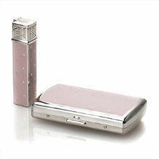 Набор: зажигалка и портсигар Givenchy Подарочные наборы Polka Dots Pink, Dia Silver, GV GC3-0005/G1654