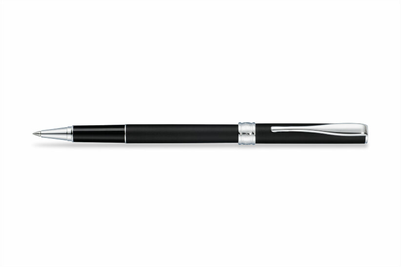 Ручка-роллер Aurora Magellano Black Lacquer Barrel and Cap Chrome Plated Trim (AU A72-C)